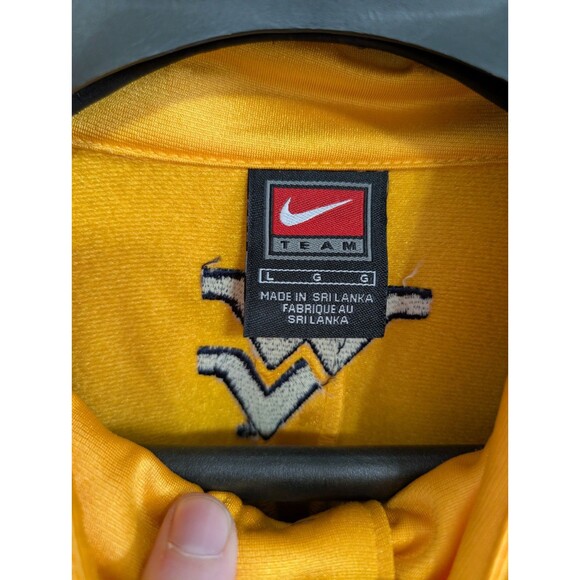Vintage Nike Team Issued West Virginia Basketball Warm Up Shirt Size L Button Up - Picture 4 of 16